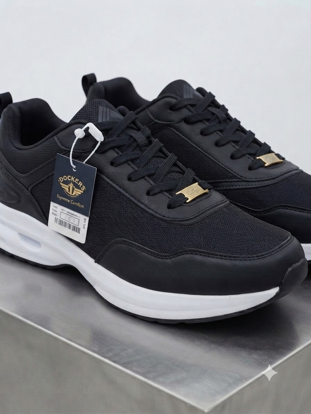 DOCKERS Black & White Sneakers NWT NO SHOEBOX!